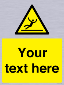 Custom Figure Slipping Sign